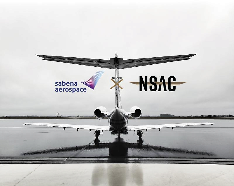 Sabena aeropspace uses NSAC as partner for their homebased aircraft at EBOS